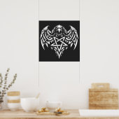 Schädel-Pentagramm-Tribal von BurnsInhell Poster (Küche)