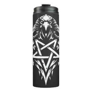 Schädel Pentagramm Tribal von BurnsInhell Thermosbecher