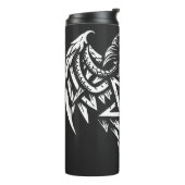 Schädel Pentagramm Tribal von BurnsInhell Thermosbecher (Nach links gedreht)