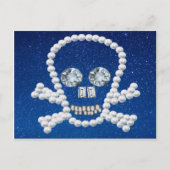 Schädel, Perlen Postkarte (Vorderseite)