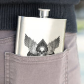 Schädel-Pikass-Edelstahlflasche Flachmann (Beispiel)