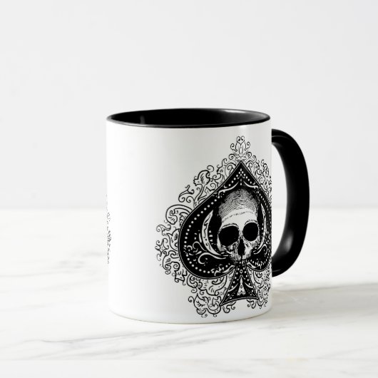 Schädel-Pikass Tasse (VorderseiteRechts)