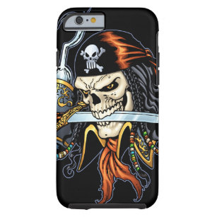 Schädel-Pirat mit Klinge und Haken durch Al Rio Tough iPhone 6 Hülle