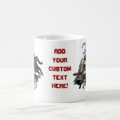 Schädel-Pirat mit Klinge und Haken durch Al Rio Kaffeetasse (Mittel)