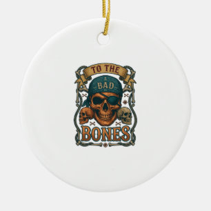 Schädel Piratenschädel-Bandana-Seil-Totenkopf Keramik Ornament