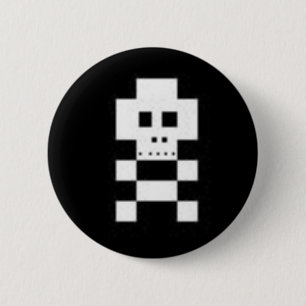 Schädel Pixelz Knopf Button