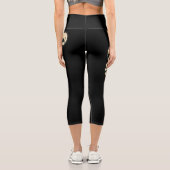 Schädel-Popcorn-Box-Aufkleber Capri Leggings (Rückseite)