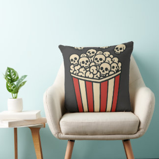 Schädel-Popcorn-Box-Aufkleber Kissen