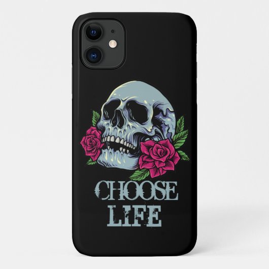 Schädel POSITIVE WÖRTER Case-Mate iPhone Hülle (Rückseite)