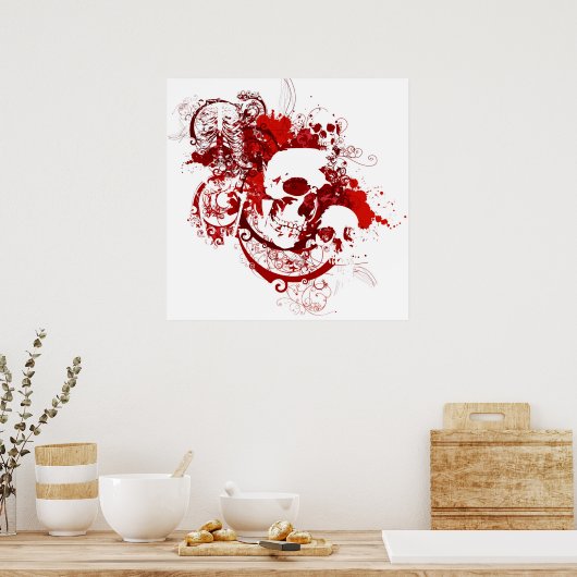 Schädel Poster (Küche)