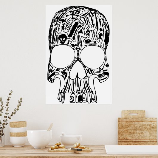 Schädel Poster (Küche)