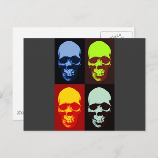 Schädel Postkarte (Vorne/Hinten)