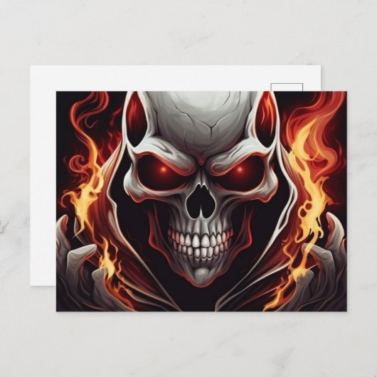 Schädel Postkarte (Vorne/Hinten)