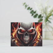 Schädel Postkarte (Stehend Vorderseite)