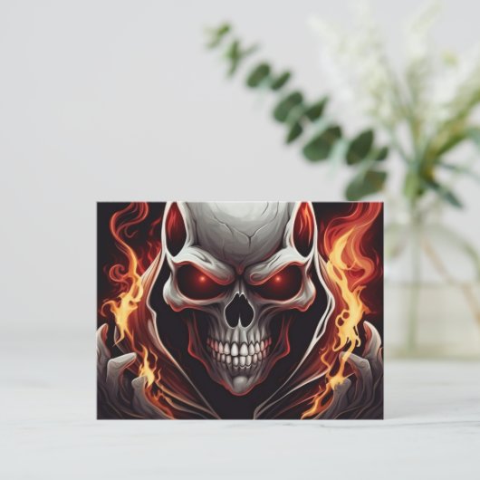 Schädel Postkarte (Stehend Vorderseite)