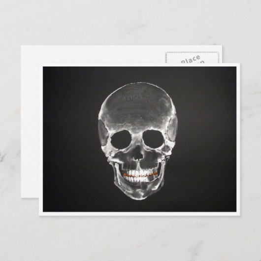 Schädel Postkarte (Vorne/Hinten)