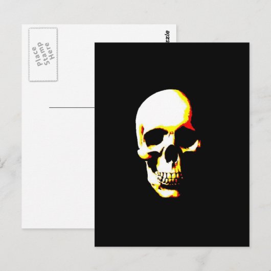 Schädel Postkarte (Vorne/Hinten)