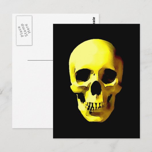 Schädel Postkarte (Vorne/Hinten)