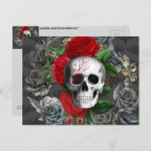 Schädel Postkarte (Vorne/Hinten)