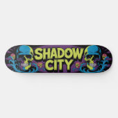 Schädel Psychedelic Ukiyo-E Graffiti Art | Dark Fa Skateboard (Horizontal)