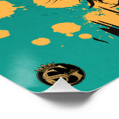 Schädel-Punk-Hipster G-Skulls Poster (Ecke)