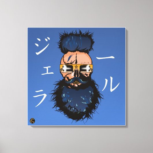 Schädel-Punk-Hipster-Todeskopf Leinwanddruck (Vorderseite)