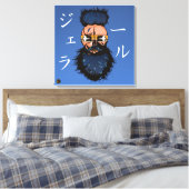 Schädel-Punk-Hipster-Todeskopf Leinwanddruck (Insitu (Schlafzimmer))