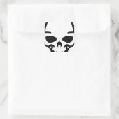 Schädel Quadratischer Aufkleber (Tasche)