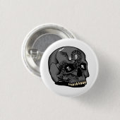 Schädel-Rebell-Straßenkultur Button (Vorne & Hinten)