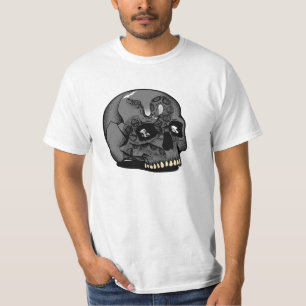 Schädel-Rebell-Straßenkultur T-Shirt