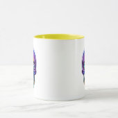 Schädel Regenbogen Psychedelische Moderne Kunst Tasse (Zentrum)