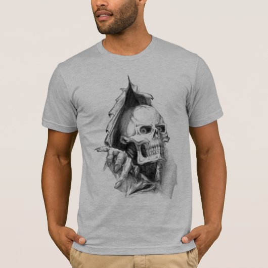 Schädel-Riss T-Shirt (Vorderseite)