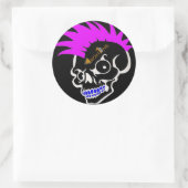 Schädel-rosa und schwarze Aufkleber (Tasche)