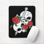 Schädel, Rose und Dolch Mousepad (Mit Mouse)