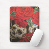 Schädel/Rosen Mousepad (Mit Mouse)