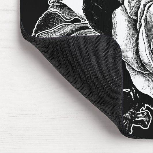 Schädel-Rosen Mousepad (Ecke)