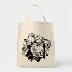 Schädel-Rosen Tragetasche