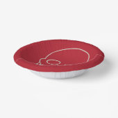 Schädel - Rot und Knochen des Blutes Pappteller (Gewinkelt)