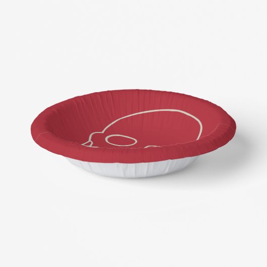 Schädel - Rot und Knochen des Blutes Pappteller (Gewinkelt)