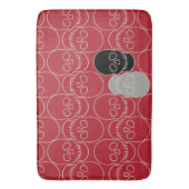 Schädel - Rot und Knochen weiß Badematte (Vorderseite Vertikal)