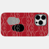 Schädel - Rot und Knochen weiß Case-Mate iPhone Hülle (Rückseite (Horizontal))