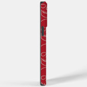 Schädel - Rot und Knochen weiß Case-Mate iPhone Hülle (Rückseite / Rechts)