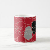 Schädel - Rot und Knochen weiß Kaffeetasse (Mittel)