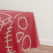 Schädel - Rot und Knochen weiß Tischdecke (Beispiel)