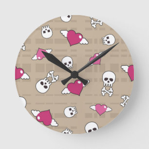 Schädel Runde Wanduhr