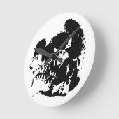 Schädel Runde Wanduhr (Winkel)