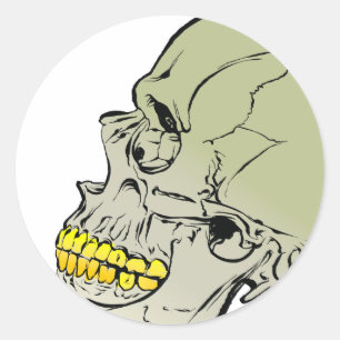 Schädel Runder Aufkleber