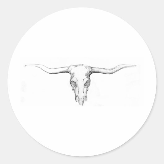 Schädel Runder Aufkleber (Vorderseite)