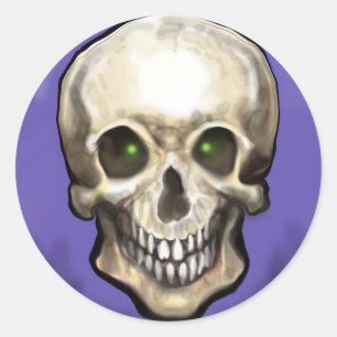 Schädel Runder Aufkleber