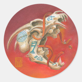 Schädel Runder Aufkleber